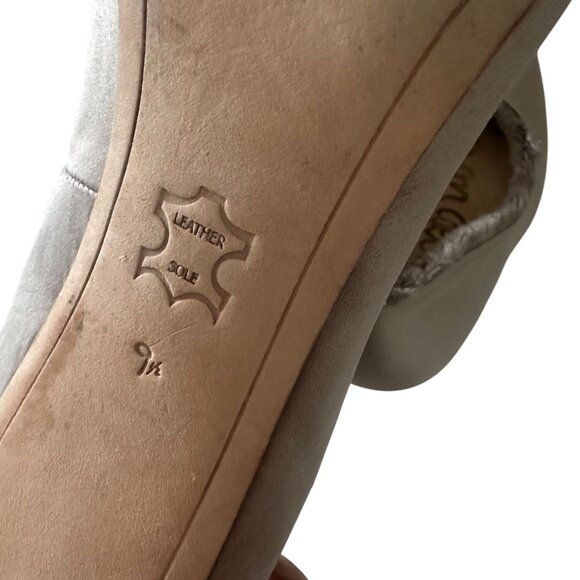 SAM EDELMAN Lavender Gray Fringe Fabric Trim Heels Size 9.5 - Picture 3 of 8